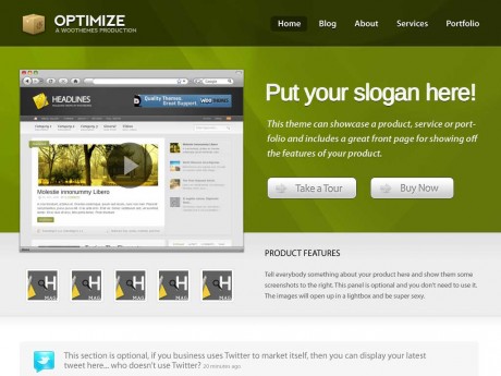 WordPress Optimize theme by WooThemes