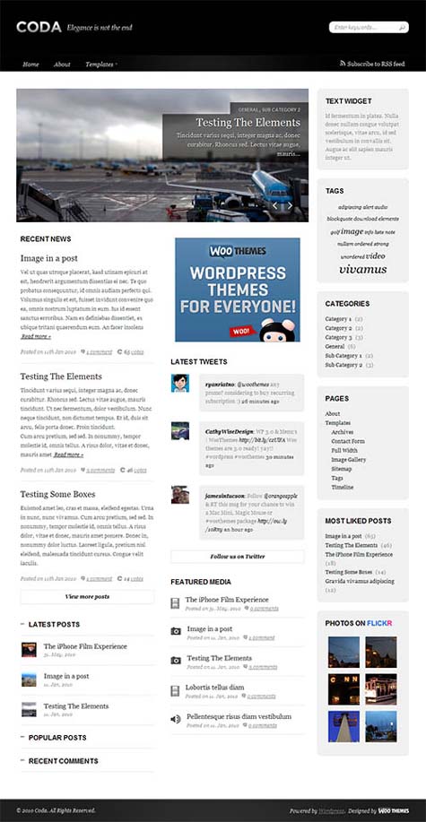 Coda WordPress Premium theme