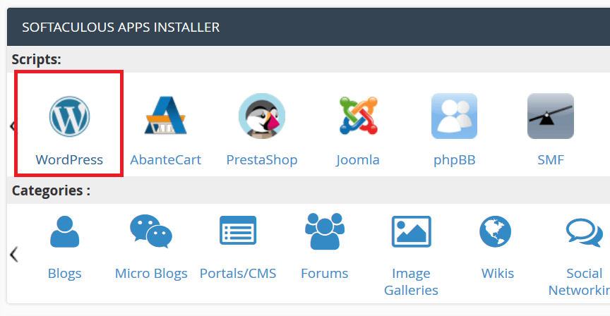 cPanel WordPress