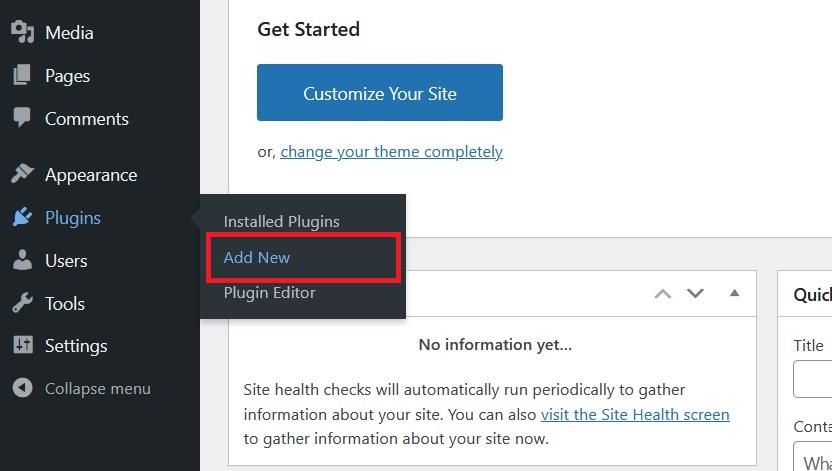 WordPress Add New Plugin